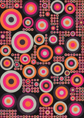 Yuvarlak vektör illüstrasyonlu soyut geometrik desen