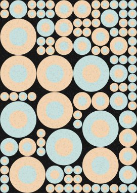 Yuvarlak vektör illüstrasyonlu soyut geometrik desen