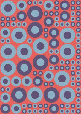 Yuvarlak vektör illüstrasyonlu soyut geometrik desen