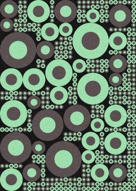 Yuvarlak vektör illüstrasyonlu soyut geometrik desen