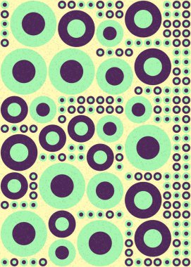 Yuvarlak vektör illüstrasyonlu soyut geometrik desen