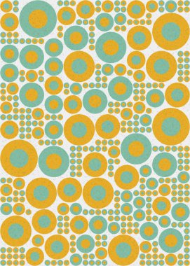 Yuvarlak vektör illüstrasyonlu soyut geometrik desen