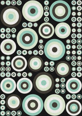 Yuvarlak vektör illüstrasyonlu soyut geometrik desen