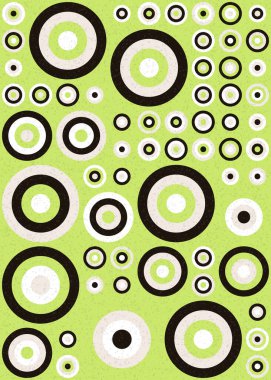 Yuvarlak vektör illüstrasyonlu soyut geometrik desen