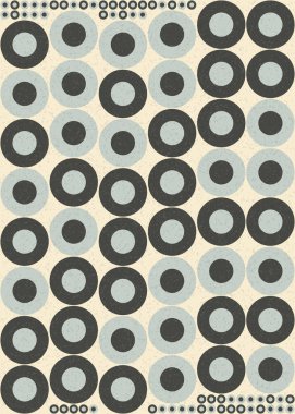 Yuvarlak vektör illüstrasyonlu soyut geometrik desen