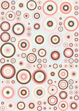 Yuvarlak vektör illüstrasyonlu soyut geometrik desen