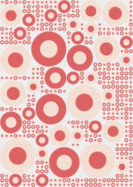 Yuvarlak vektör illüstrasyonlu soyut geometrik desen