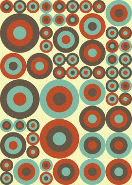 Yuvarlak vektör illüstrasyonlu soyut geometrik desen