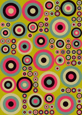 Yuvarlak vektör illüstrasyonlu soyut geometrik desen