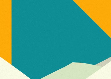 Geometrik peyzaj üretken sanat afişi çizimi