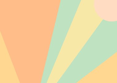 Geometrik peyzaj üretken sanat afişi çizimi