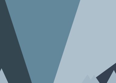 Geometrik peyzaj üretken sanat afişi çizimi