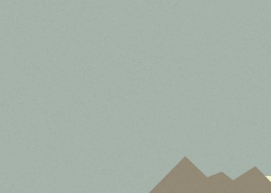 Geometrik peyzaj üretken sanat afişi çizimi