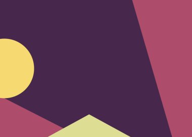 Geometrik peyzaj üretken sanat afişi çizimi