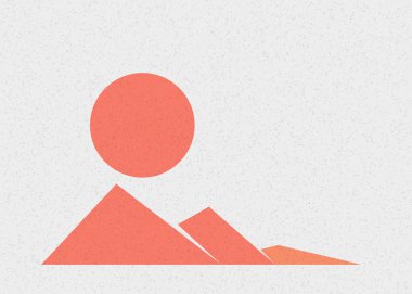 Geometrik Dağlar siluet manzara resmi