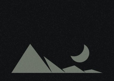 Geometrik Dağlar siluet manzara resmi