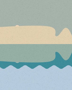 Geometrik manzara, üretken sanat posteri, vektör illüstrasyonu 