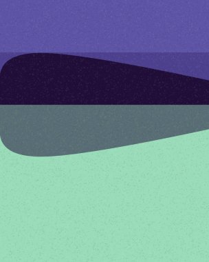 Geometrik manzara, üretken sanat posteri, vektör illüstrasyonu 