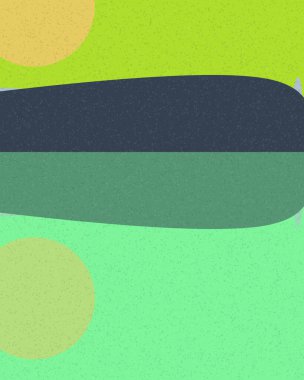 Geometrik manzara, sanat posteri, illüstrasyon