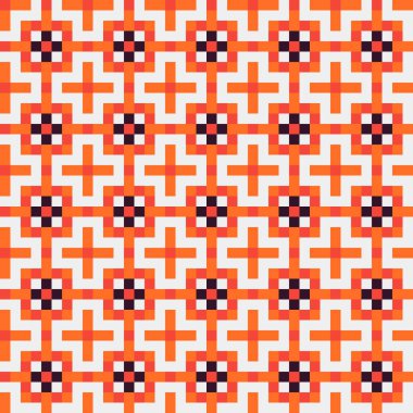 Soyut çapraz desenli üretken hesaplama sanatı çizimi