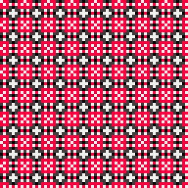 Soyut çapraz desenli üretken hesaplama sanatı çizimi