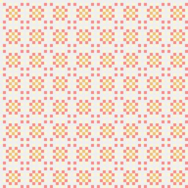 Soyut çapraz desenli üretken hesaplama sanatı çizimi