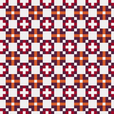 Soyut çapraz desenli üretken hesaplama sanatı çizimi