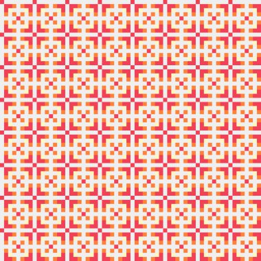 Soyut çapraz desenli üretken hesaplama sanatı çizimi