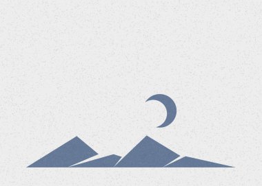 Geometrik Dağlar siluet manzara resmi