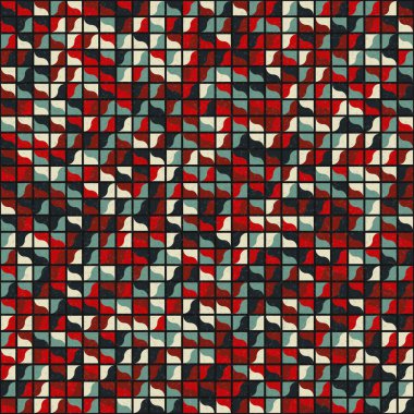 Soyut Geometrik Desen üretken hesaplama sanatı çizimi 