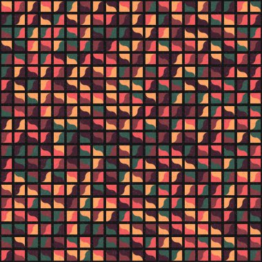 Soyut Geometrik Desen üretken hesaplama sanatı çizimi 