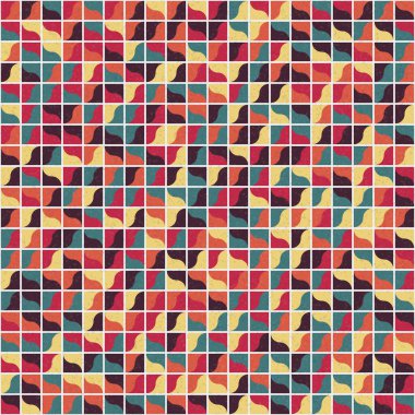 Soyut Geometrik Desen üretken hesaplama sanatı çizimi 