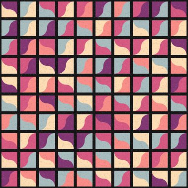 Soyut Geometrik Desen üretken hesaplama sanatı çizimi