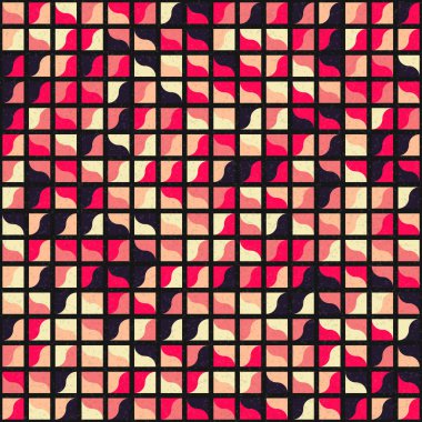 Soyut Geometrik Desen üretken hesaplama sanatı çizimi