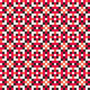 Soyut çapraz desenli üretken hesaplama sanatı çizimi