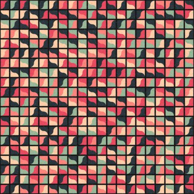 Soyut Geometrik Desen üretken hesaplama sanatı çizimi