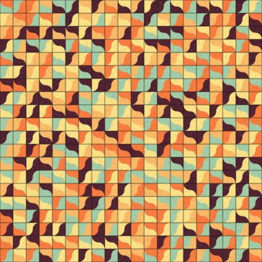 Soyut Geometrik Desen üretken hesaplama sanatı çizimi