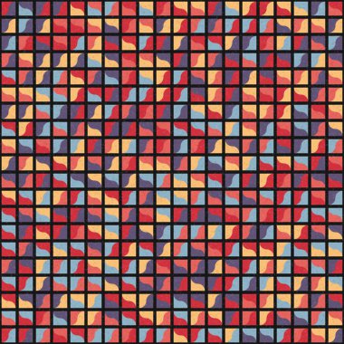 Soyut Geometrik Desen üretken hesaplama sanatı çizimi