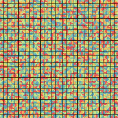 Soyut Geometrik Desen üretken hesaplama sanatı çizimi