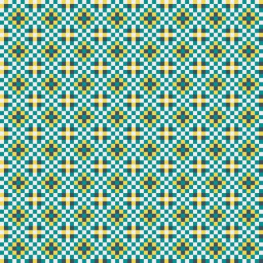 Soyut çapraz desenli üretken hesaplama sanatı çizimi