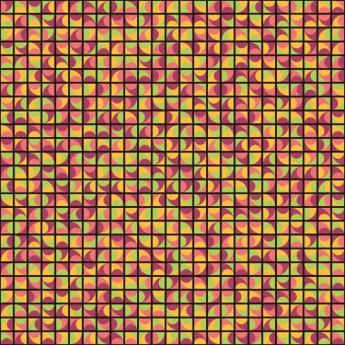 Soyut Geometrik Desen üretken hesaplama sanatı çizimi