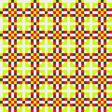 Soyut çapraz desenli üretken hesaplama sanatı çizimi