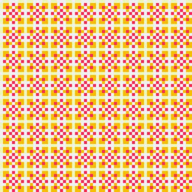 Soyut çapraz desenli üretken hesaplama sanatı çizimi