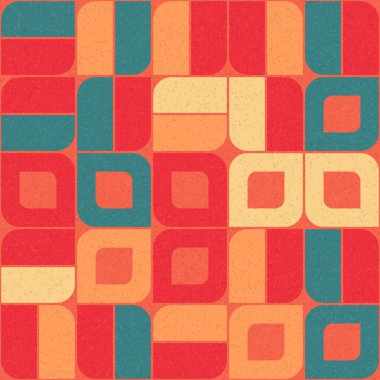 Geometrik elementler vektör illüstrasyonlu soyut desen