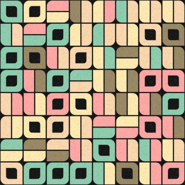 Geometrik elementler vektör illüstrasyonlu soyut desen