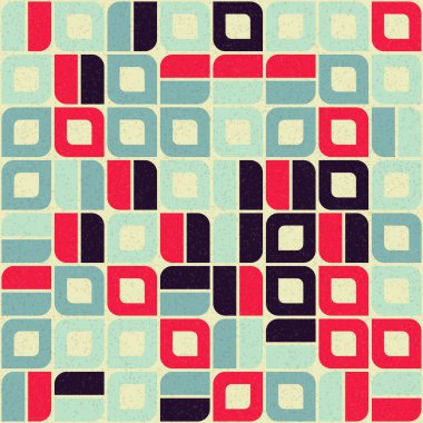 Geometrik elementler vektör illüstrasyonlu soyut desen