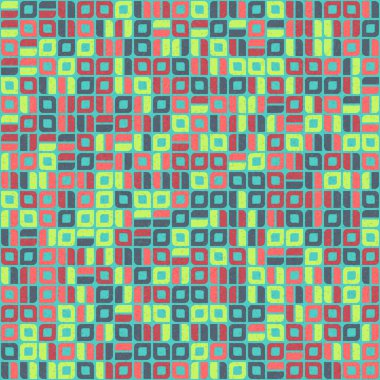 Geometrik elementler vektör illüstrasyonlu soyut desen