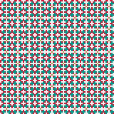 Geometrik elementler vektör illüstrasyonlu soyut desen