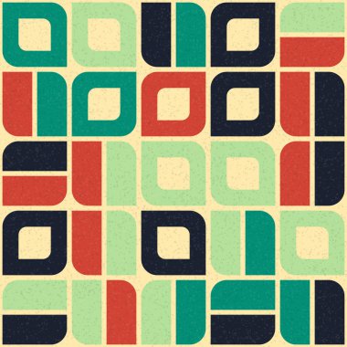 Geometrik elementler vektör illüstrasyonlu soyut desen