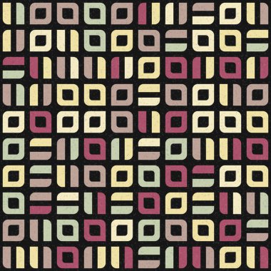 Geometrik elementler vektör illüstrasyonlu soyut desen